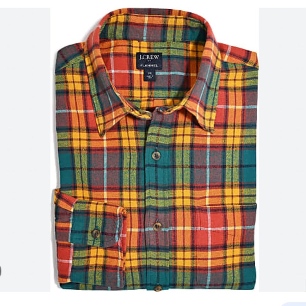 NWT Men’s J. Crew Mid-Weight Flannel Classic Fit Large